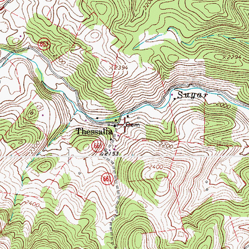 Topographic Map of Thessalia, VA