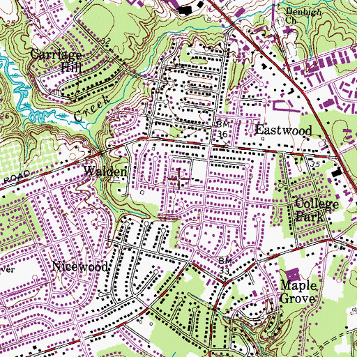 Topographic Map of Walden, VA