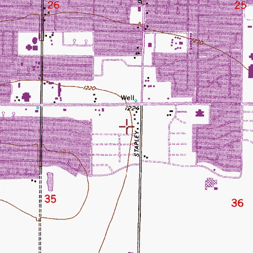 Topographic Map of Rice Substation, AZ