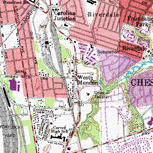 Topographic Map of West Munden, VA