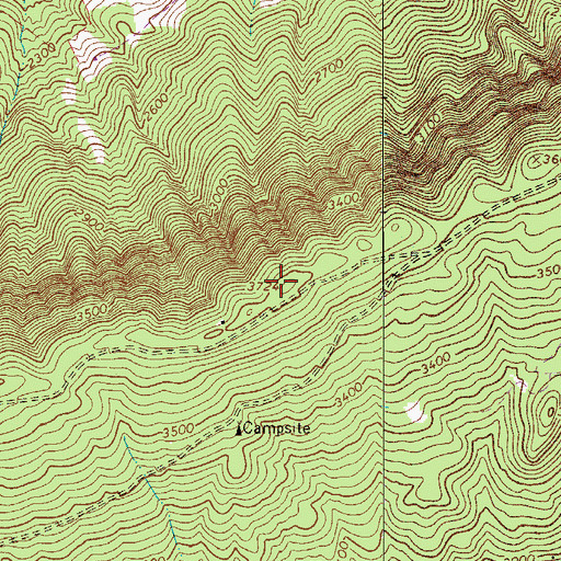 Topographic Map of Wolf Creek Mountain, VA
