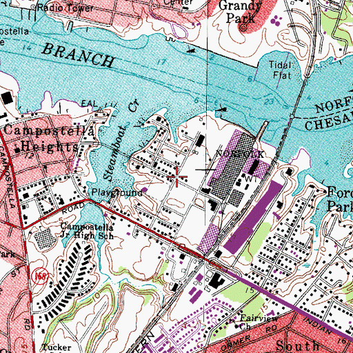 Topographic Map of Newton Park, VA