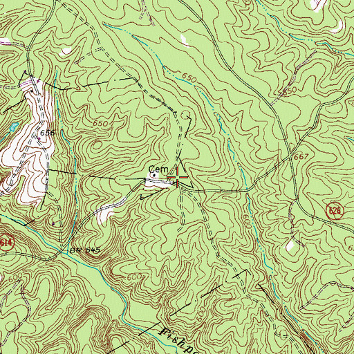 Topographic Map of Fore Store, VA