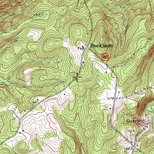 Topographic Map of Mineral (historical), VA