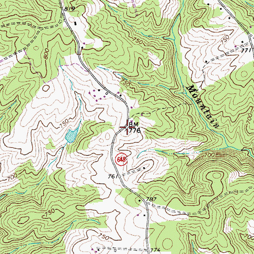 Topographic Map of Old Pilot (historical), VA