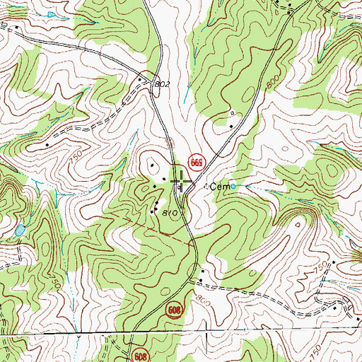 Topographic Map of Stonewall School (historical), VA