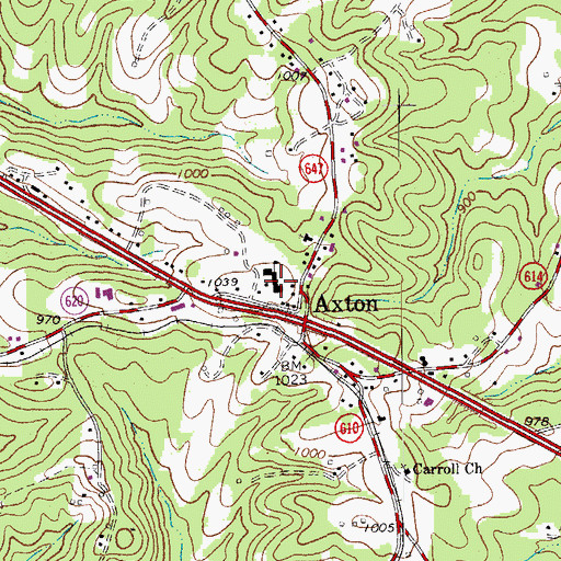 Topographic Map of Axton Elementary School, VA