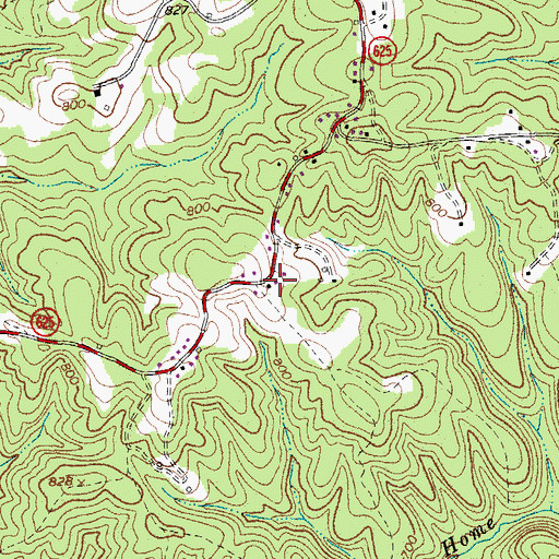 Topographic Map of Black Knob School (historical), VA