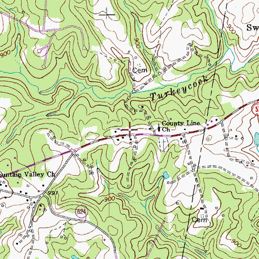 Topographic Map of Breckenridge School (historical), VA