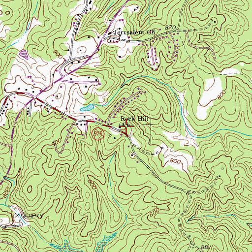 Topographic Map of Camp Branch School (historical), VA