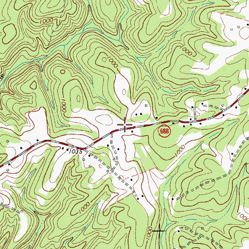 Topographic Map of Dunnivan School (historical), VA