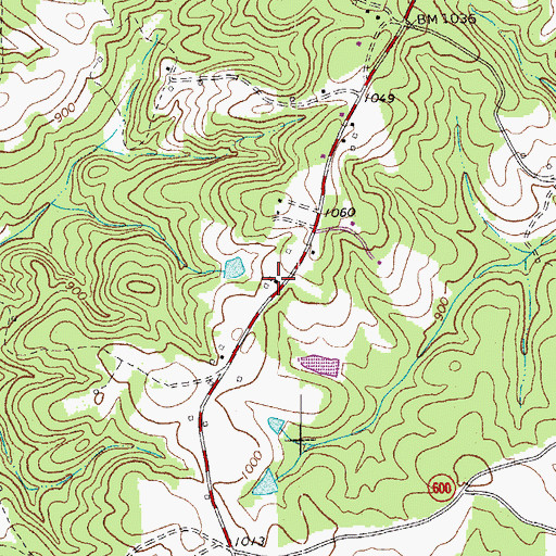 Topographic Map of Emerson School (historical), VA