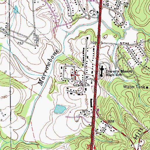 Topographic Map of Glen Court, VA