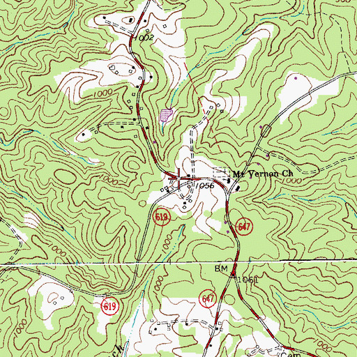 Topographic Map of Greystone School (historical), VA
