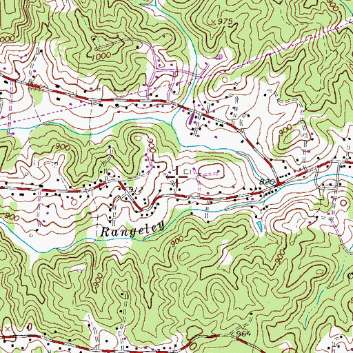 Topographic Map of Henry County Farm (historical), VA
