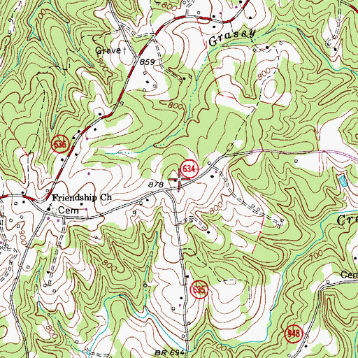 Topographic Map of Joppa School (historical), VA
