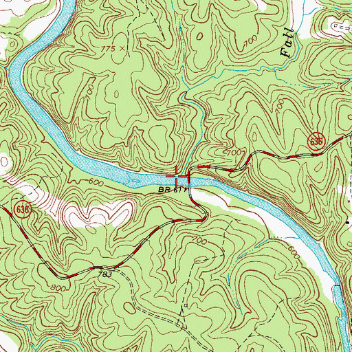 Topographic Map of Long Island Ford, VA