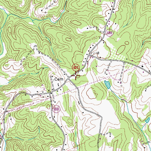 Topographic Map of Mount Pleasant School (historical), VA