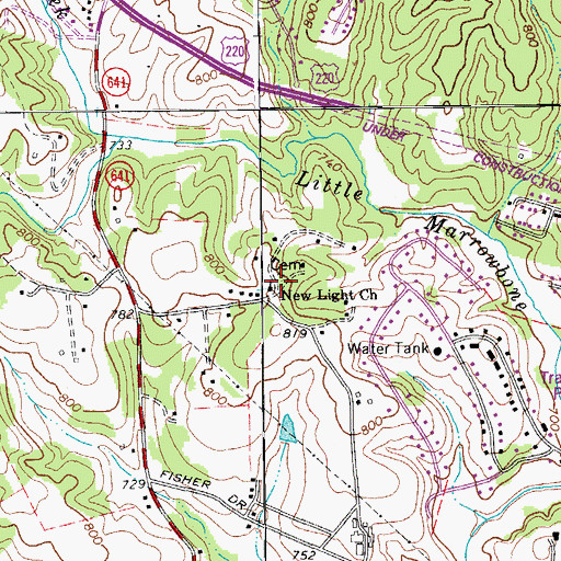Topographic Map of Norman School (historical), VA