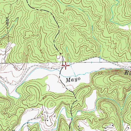 Topographic Map of Penn Siding (historical), VA