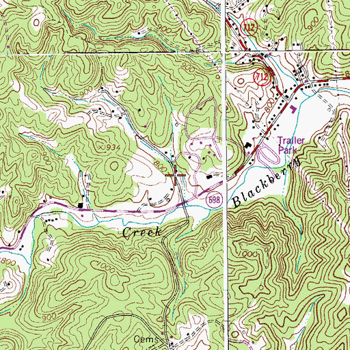 Topographic Map of Philpott School (historical), VA