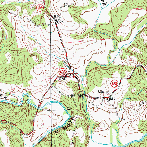 Topographic Map of Rangeley School (historical), VA