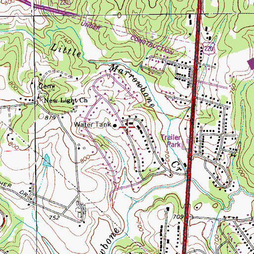 Topographic Map of Shannon Hills, VA