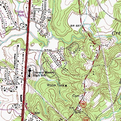 Topographic Map of Sheffield Terrace, VA