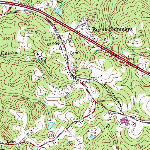 Topographic Map of Stockton, VA