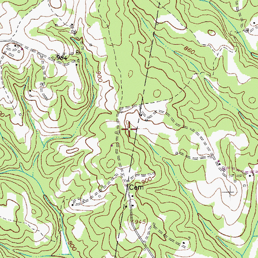 Topographic Map of Watkins School (historical), VA