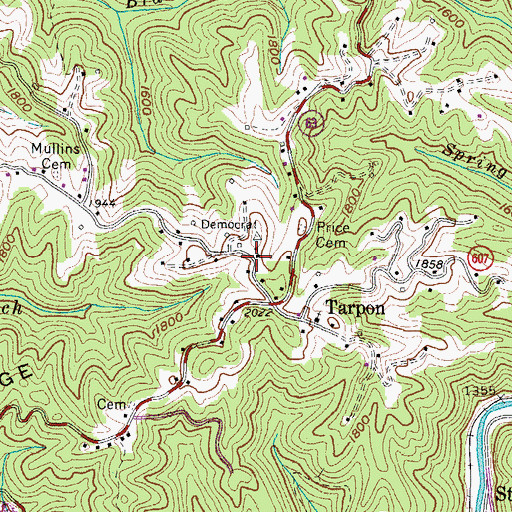 Topographic Map of Burnt Field School (historical), VA