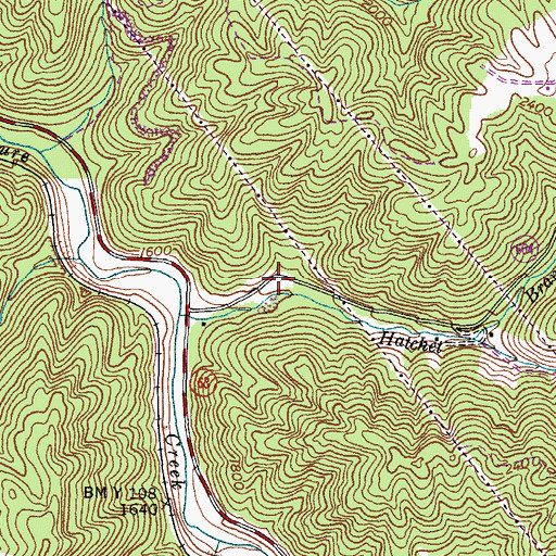 Topographic Map of Hatchet School (historical), VA