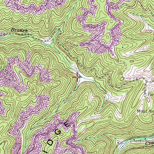 Topographic Map of Judge (historical), VA
