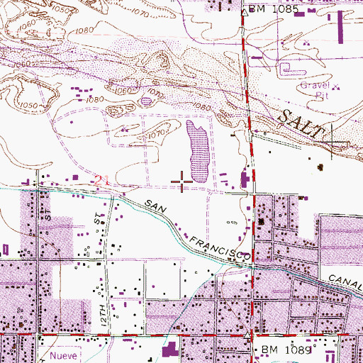 Topographic Map of Rio Salado Industrial Recreation Park, AZ