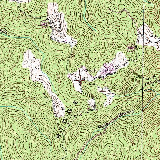 Topographic Map of Smith Corners, VA