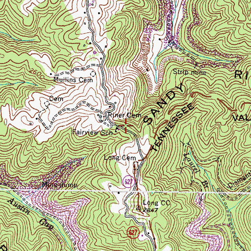 Topographic Map of Smith School (historical), VA