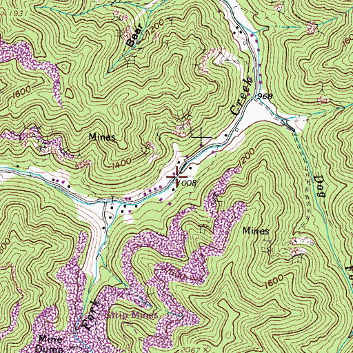 Topographic Map of Conoway School (historical), VA