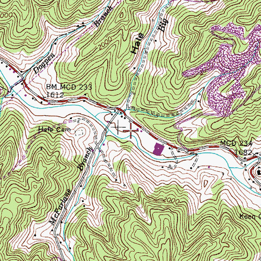 Topographic Map of Council Elementary - Middle School, VA