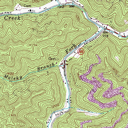 Topographic Map of Ira, VA