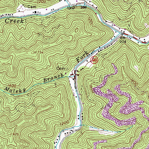 Topographic Map of Ira, VA