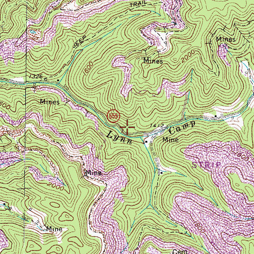 Topographic Map of Linn Camp School (historical), VA