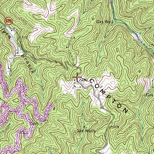 Topographic Map of Mullins School (historical), VA