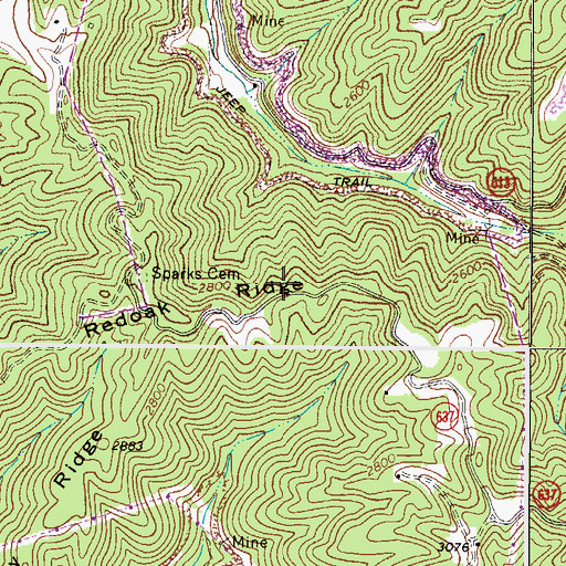 Topographic Map of Toliver School (historical), VA