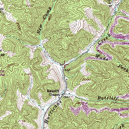 Topographic Map of Wade Ratliff School (historical), VA