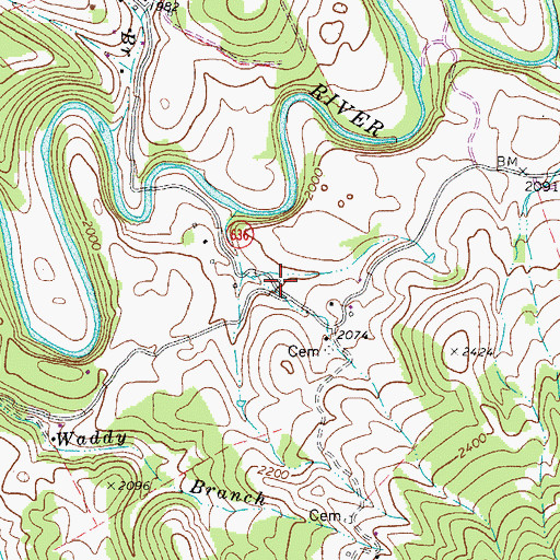 Topographic Map of Barrett School (historical), VA