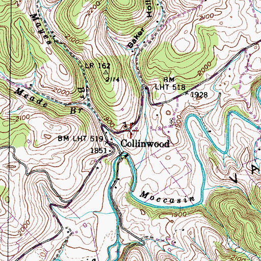 Topographic Map of Bethal Church, VA