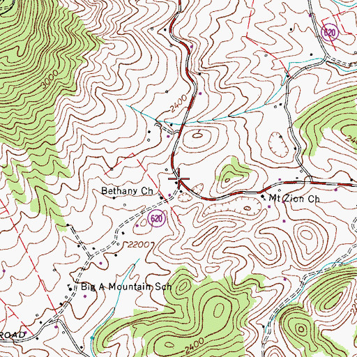 Topographic Map of Fuller Corner, VA