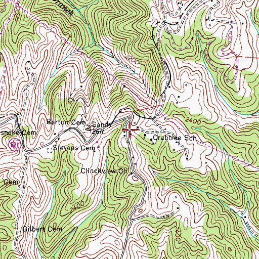 Topographic Map of Rasnake, VA