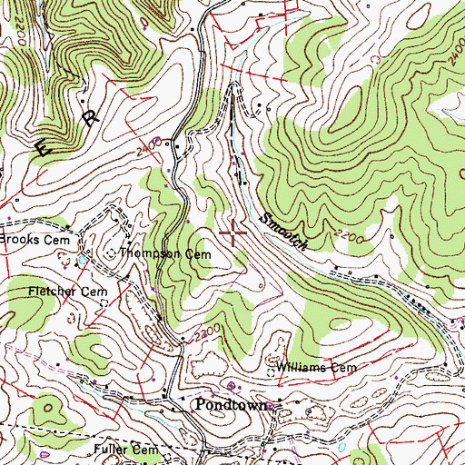 Topographic Map of Russell County, VA