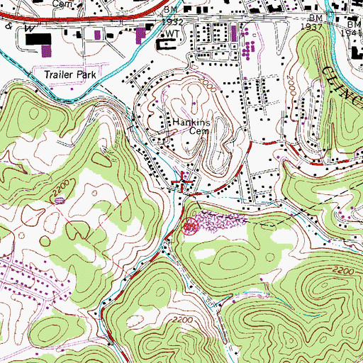 Topographic Map of Apostolic Church of Jesus Christ, VA